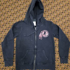 Washington Redskins Zip Hoodie Womens Small NFL Team Apparel Full Zip Sweatshirt